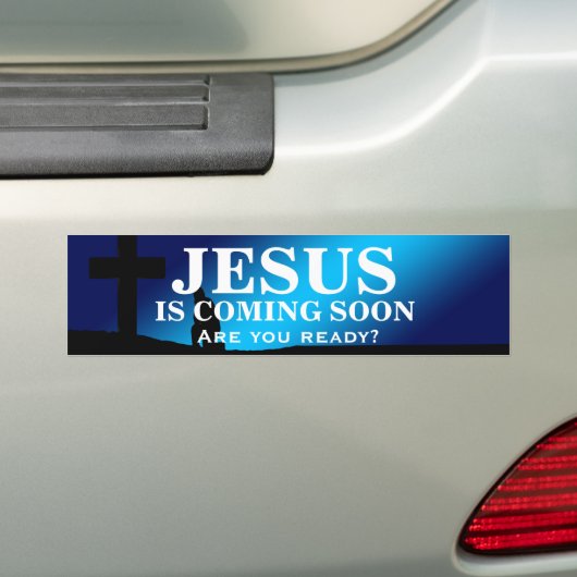 JESUS KOMT SNEL IN Bumpersticker (Op auto)