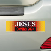 JESUS KOMT SOON Bumpersticker (Op auto)