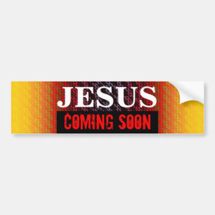 JESUS KOMT SOON Bumpersticker
