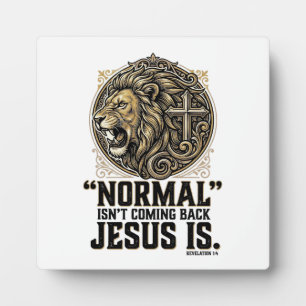 Jesus Komt Terug Leeuw Kruis Christelijk T-shirt Fotoplaat