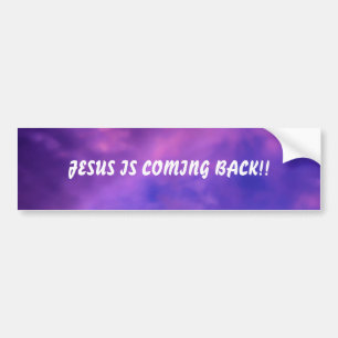 JESUS KOMT TERUG!!.. RELIGIEUZE BUMPERSTICKE BUMPERSTICKER