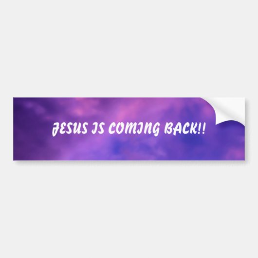JESUS KOMT TERUG!!.. RELIGIEUZE BUMPERSTICKE BUMPERSTICKER (Voorkant)