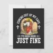 Jesus komt uit mijn grot kaart (Achterkant)