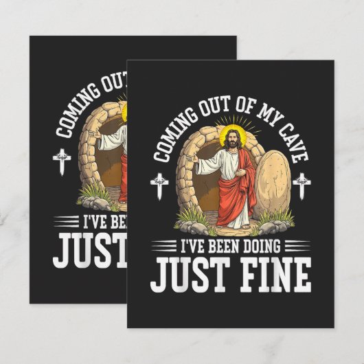 Jesus komt uit mijn grot kaart (Voorkant / Achterkant)