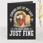 Jesus komt uit mijn grot kaart (Gele Bloem)