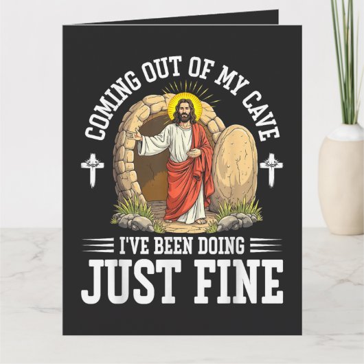 Jesus komt uit mijn grot kaart (Voorkant)