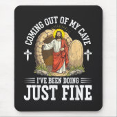 Jesus komt uit mijn grot muismat (Voorkant)