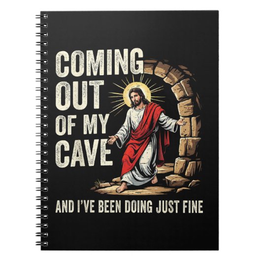 Jesus komt uit mijn grot notitieboek (Voorkant)