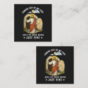 Jesus komt uit mijn grot notitiekaartje