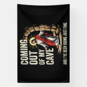 Jesus komt uit mijn grot spandoek (Verticaal)