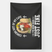 Jesus komt uit mijn grot spandoek (Verticaal)