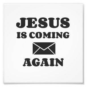 JESUS KOMT WEER FOTO AFDRUK