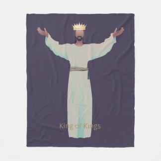 Jesus "Koning der Koningen" Dekbed, Christelijke C Fleece Deken