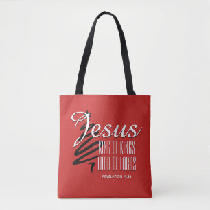JESUS KONING DER KONINGEN Kerstmis Christelijke Sc Tote Bag