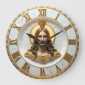 Jesus Koning der Koningen Marmer Grote Klok (Voorkant)