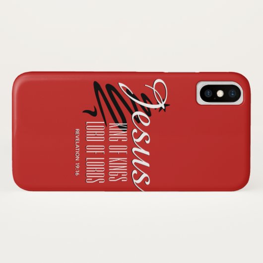 JESUS KONING OF KINGS-Christelijke kerstgeschrift Case-Mate iPhone Case (Achterkant (horizontaal))