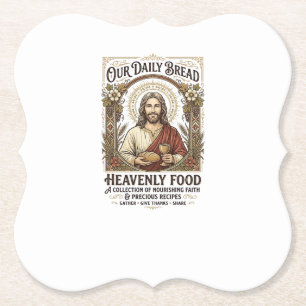 Jesus Kookboek Receptkaart Esthetisch Vintage T-sh Kartonnen Onderzetters