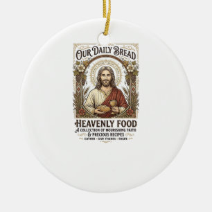 Jesus Kookboek Receptkaart Esthetisch Vintage T-sh Keramisch Ornament