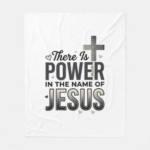 Jesus Kracht Religieus Vintage Typografie T-shirt Fleece Deken