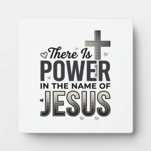 Jesus Kracht Religieus Vintage Typografie T-shirt Fotoplaat