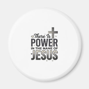 Jesus Kracht Religieus Vintage Typografie T-shirt Magneet