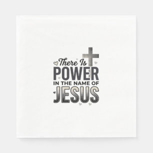 Jesus Kracht Religieus Vintage Typografie T-shirt Servet