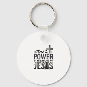 Jesus Kracht Religieus Vintage Typografie T-shirt Sleutelhanger
