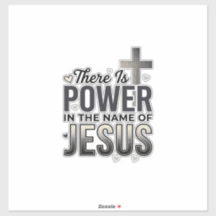 Jesus Kracht Religieus Vintage Typografie T-shirt Sticker