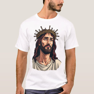 Jesus Kroon Nagels Vintage Gravure T-shirt 2