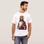Jesus Kroon Scroll Vintage Gravure Shirt 2 (Voorkant volledig)