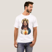 Jesus Kroon Vlam Vintage Gravure Shirt 2 (Voorkant volledig)