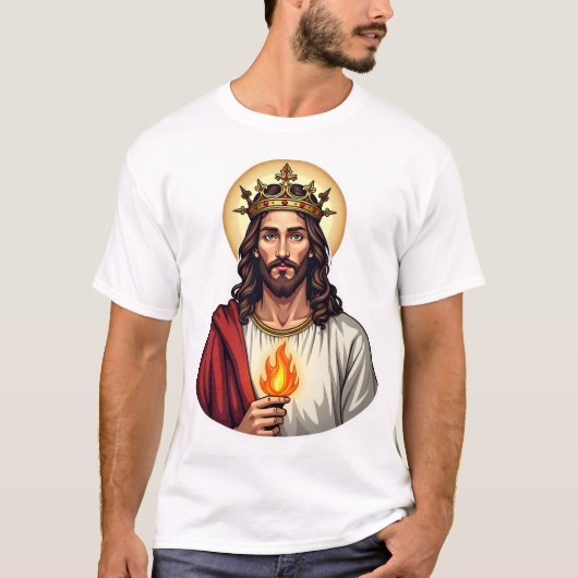 Jesus Kroon Vlam Vintage Gravure Shirt 2 (Voorkant)