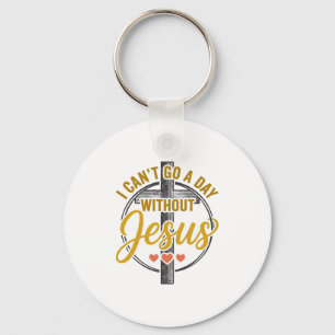 Jesus Kruis Christelijke Typografie Shirt Ontwerp_ Sleutelhanger