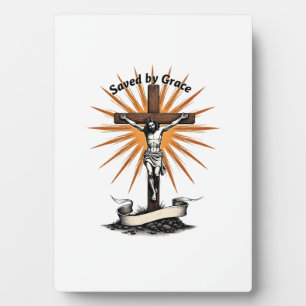 Jesus Kruis Geloof Vintage Gravure Christelijk T-s Fotoplaat