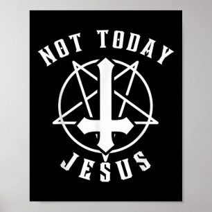 Jesus Kruis Niet Vandaag Jezus Christelijk Grafisc Poster