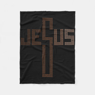Jesus Kruis Vrouwen Zwarte Geschiedenis Maand Mann Fleece Deken