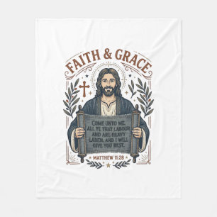 Jesus Kruissteek Vintage T-shirt Christelijke Graf Fleece Deken