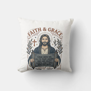 Jesus Kruissteek Vintage T-shirt Christelijke Graf Kussen