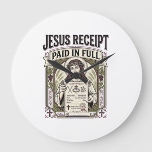 Jesus Kwitantie Betaald in Volle Jezus Kwitantie B Grote Klok