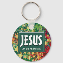 JESUS laat ons hem met kerst bewonderen Sleutelhanger