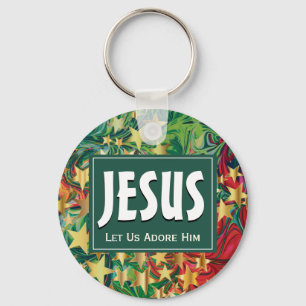 JESUS laat ons hem met kerst bewonderen Sleutelhanger