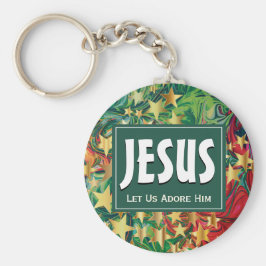 JESUS laat ons hem met kerst bewonderen Sleutelhanger
