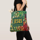 JESUS laat ons hem met kerst bewonderen Tote Bag (Dichtbij)
