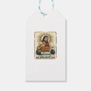 Jesus laat zware halter luidruchtig vallen Gym Lun Cadeaulabel
