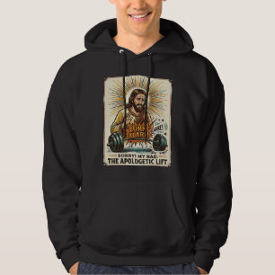 Jesus laat zware halter luidruchtig vallen Gym Lun Hoodie