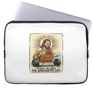 Jesus laat zware halter luidruchtig vallen Gym Lun Laptop Sleeve