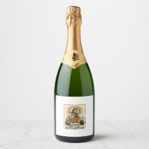 Jesus laat zware halter luidruchtig vallen Gym Lun Sparkling Wijnetiket
