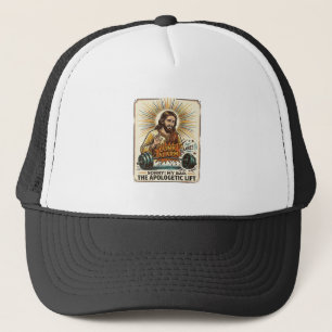Jesus laat zware halter luidruchtig vallen Gym Lun Trucker Pet