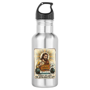 Jesus laat zware halter luidruchtig vallen Gym Lun Waterfles