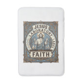 Jesus Laboratorium Label Geloof Jesus Laboratorium Badmat (Voorkant Verticaal)